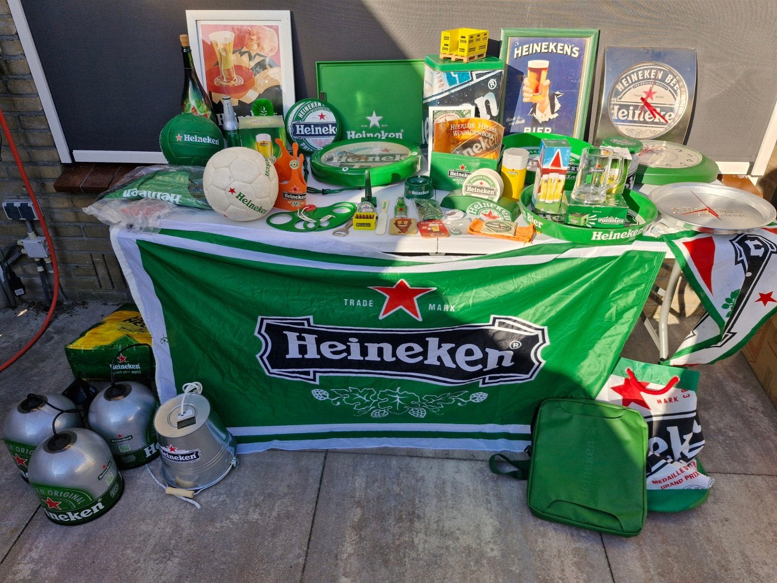 Grote collectie Heineken merchandise en verzamelobjecten, Ophalen, Gebruiksvoorwerp