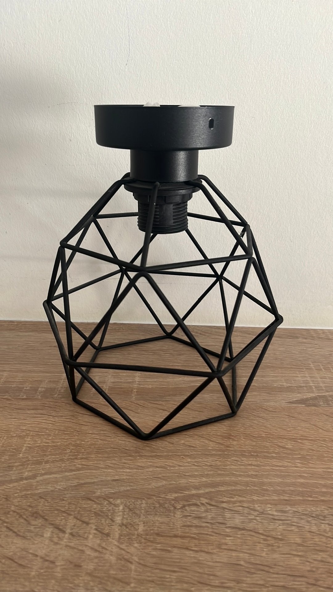Plafondlamp zwart metaal, Ophalen of Verzenden, Zo goed als nieuw, Metaal