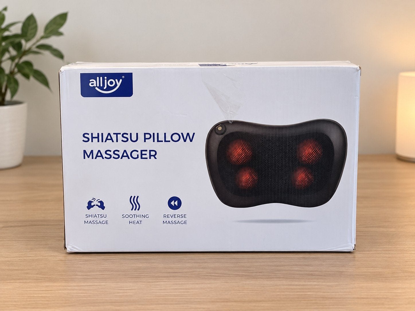 Nieuw in doos! ALLJOY Shiatsu Massagekussen met Warmtefuncti, Sport en Fitness, Ophalen of Verzenden, Nieuw, Massagestoel of Kussen