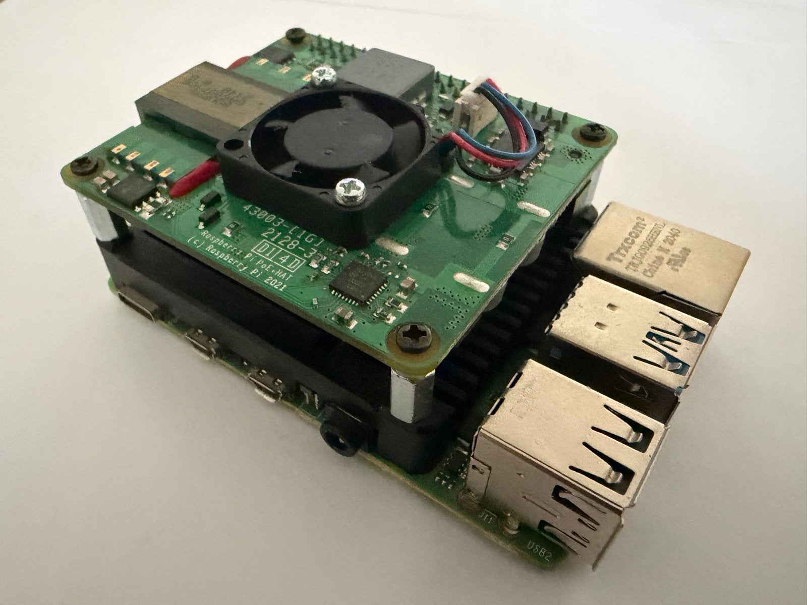 Raspberry Pi 4 Model B 8GB RAM + PoE Hat + 32GB SSD, Ophalen of Verzenden, Gebruikt, 8 GB, SSD