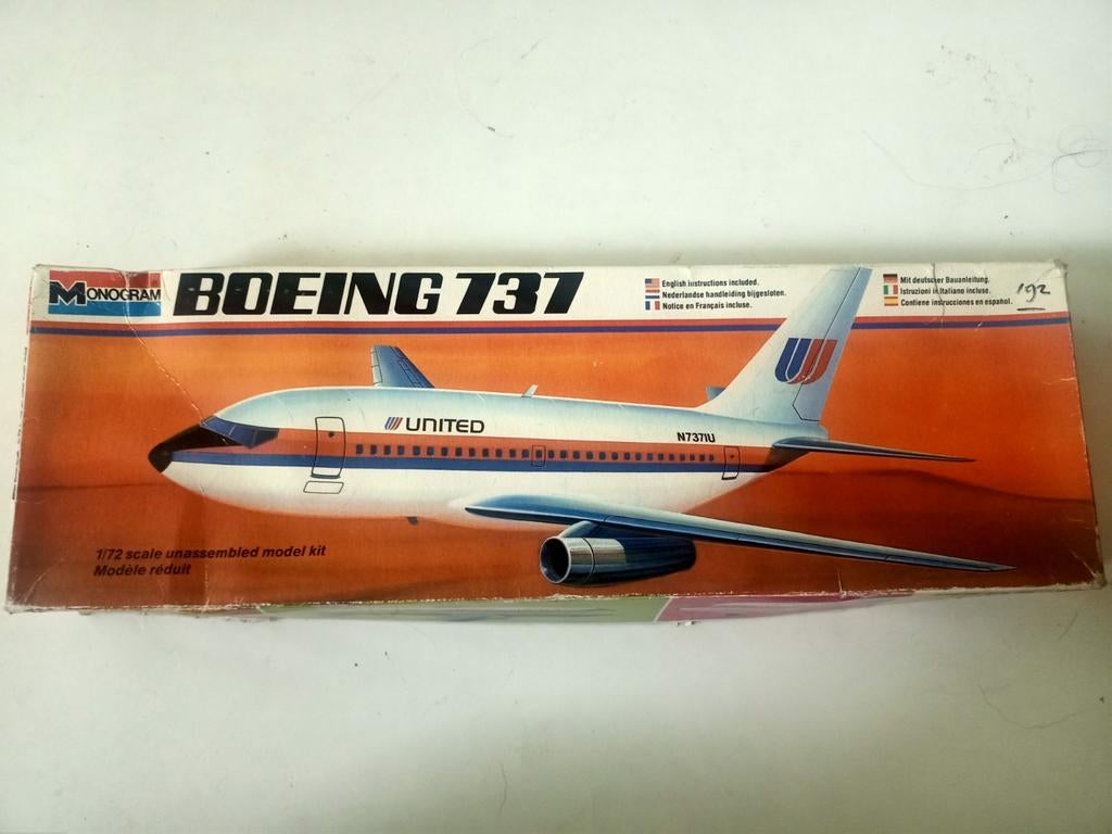 Monogram 1/72 Boeing 737, Hobby en Vrije tijd, Modelbouw | Vliegtuigen en Helikopters, Ophalen of Verzenden