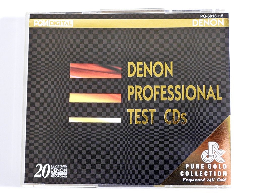 3CD Denon Professional Test CD’s 24k Gold audiofiel Japan, Boxset, Overige typen, Ophalen of Verzenden, Zo goed als nieuw