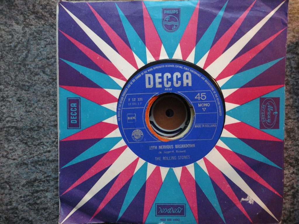 Rolling Stones - 19Th nervous breakdown NL 1965, Gebruikt, Originele persing, 7 inch, Ophalen of Verzenden