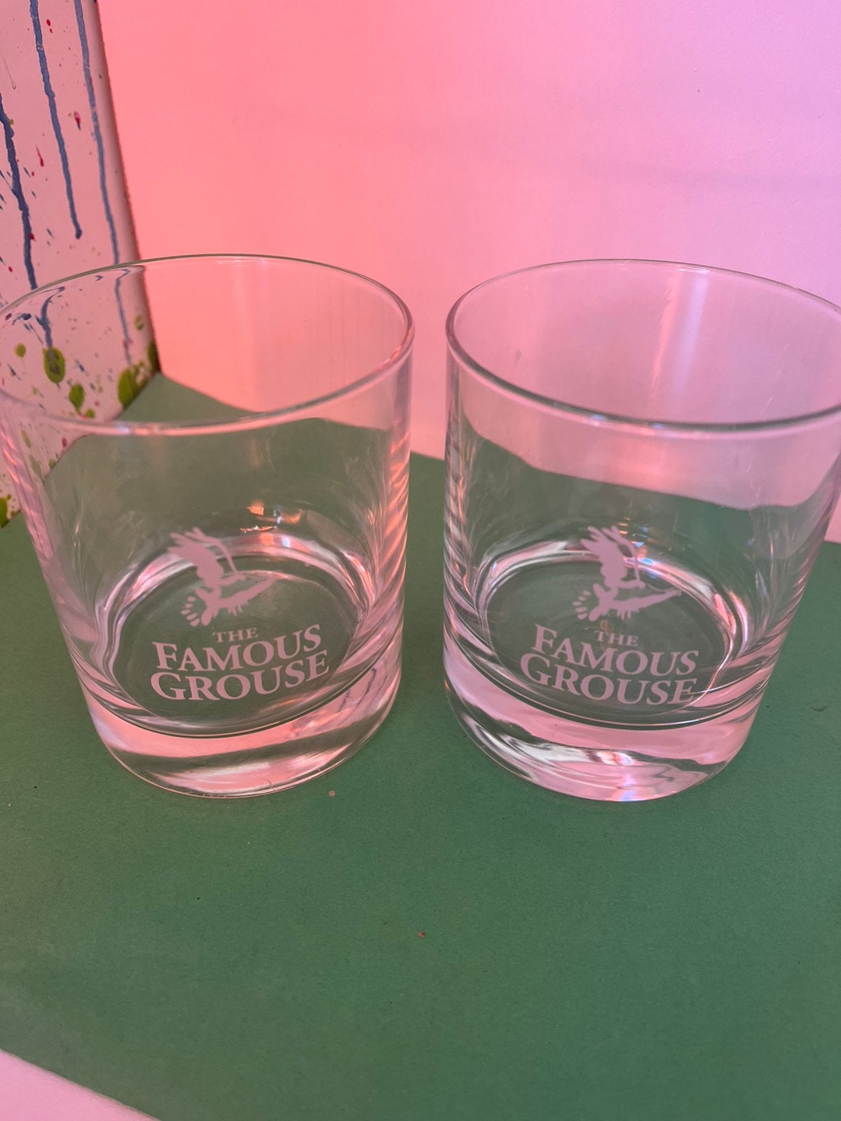 The Famous Grouse whisky glazen set van 2 glazen, Ophalen of Verzenden, Nieuw, Borrel- of Shotglas