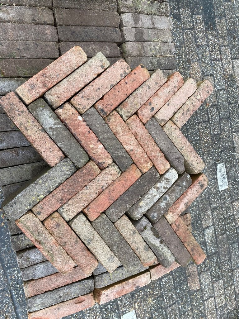 15,84 m2 gebakken Friese steentjes 5x15x7,5 cm € 315,00!, Ophalen, Keramiek, Klinkers, Zo goed als nieuw