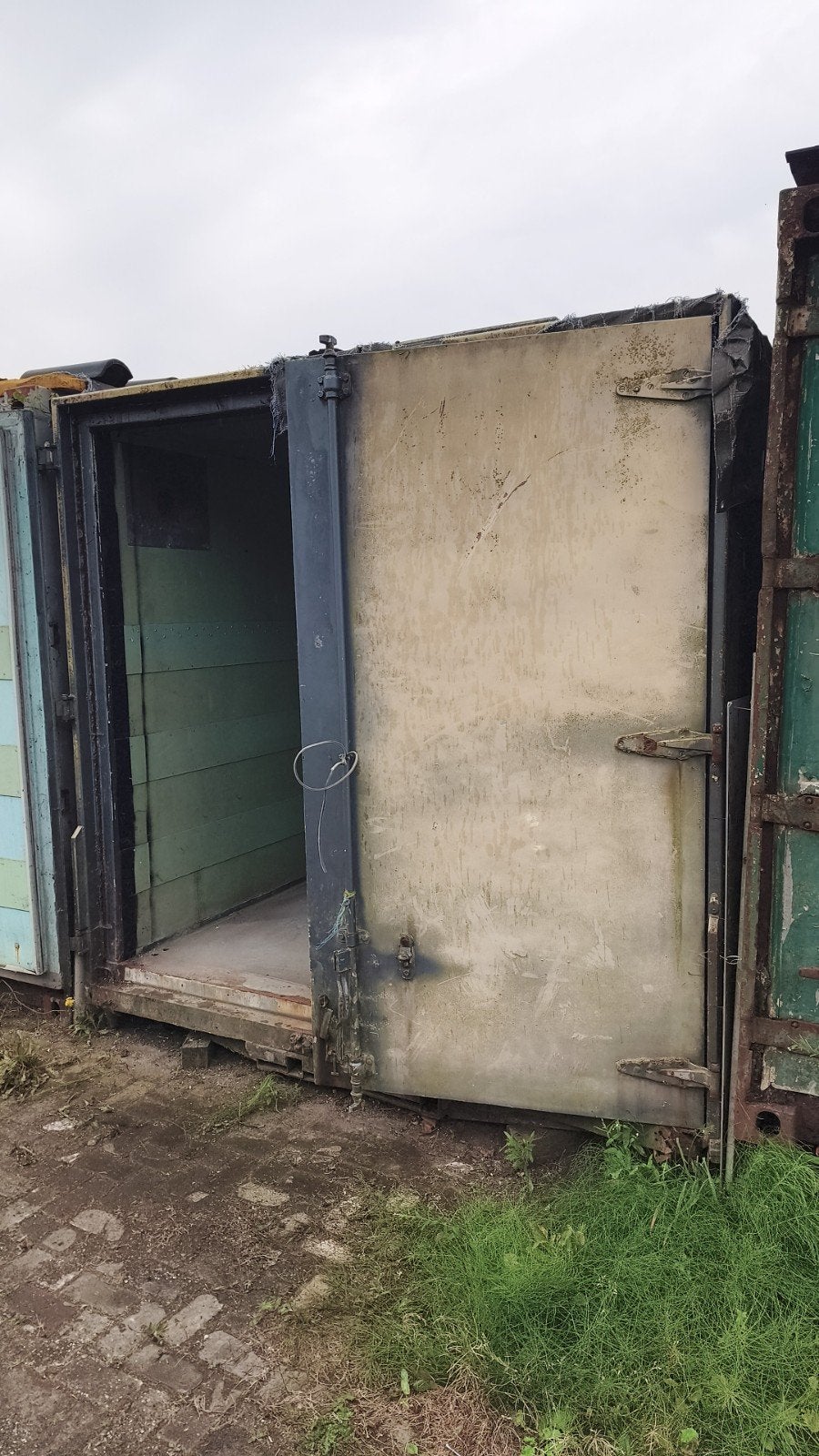 Geïsoleerde vrachtwagen container opbouw 5 meter met zijdeur, Ophalen