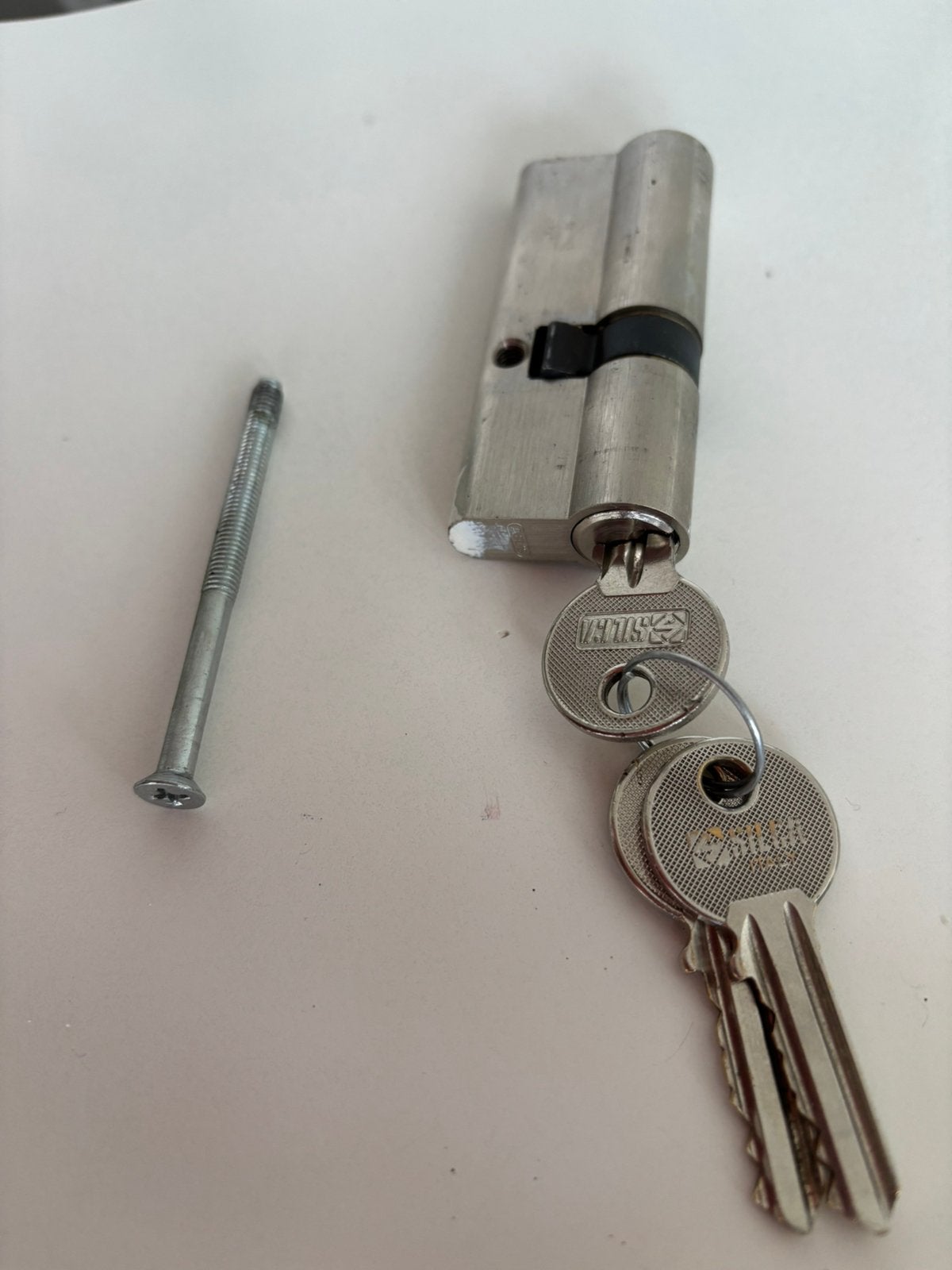 Cilinderslot 30MM / 45 MM, Ophalen, Gebruikt, Rvs, Slot