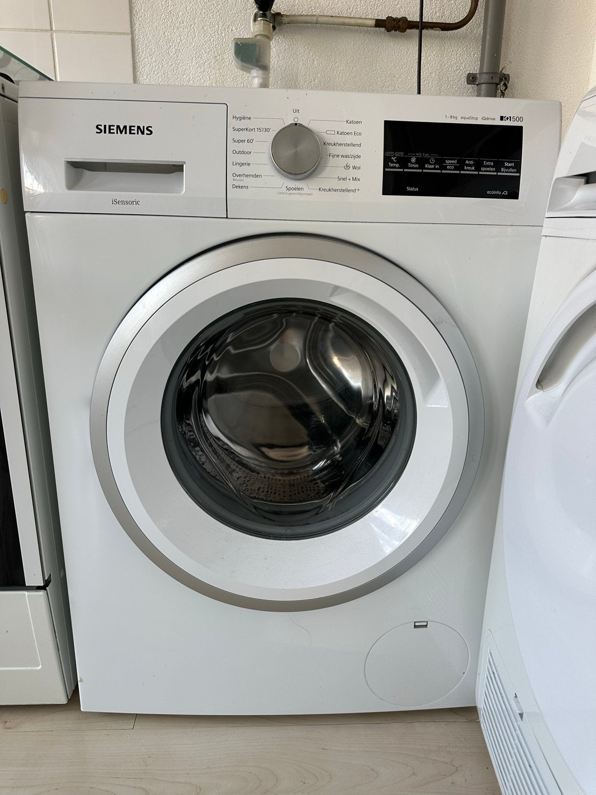 Siemens wasmachine iQ500 (WM14T463NL), energiezuinig, 2020, Ophalen, Gebruikt, Minder dan 85 cm, Voorlader