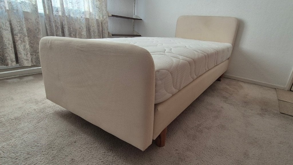 Hoogwaardige comfortabele 1-pers "dikke" boxspring 90x210, Ophalen, 90 cm, Eenpersoons, Zo goed als nieuw