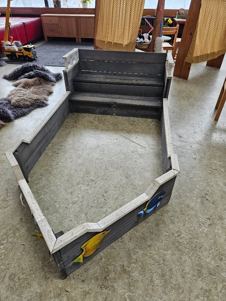 Zandbak hout boot, Ophalen, Gebruikt