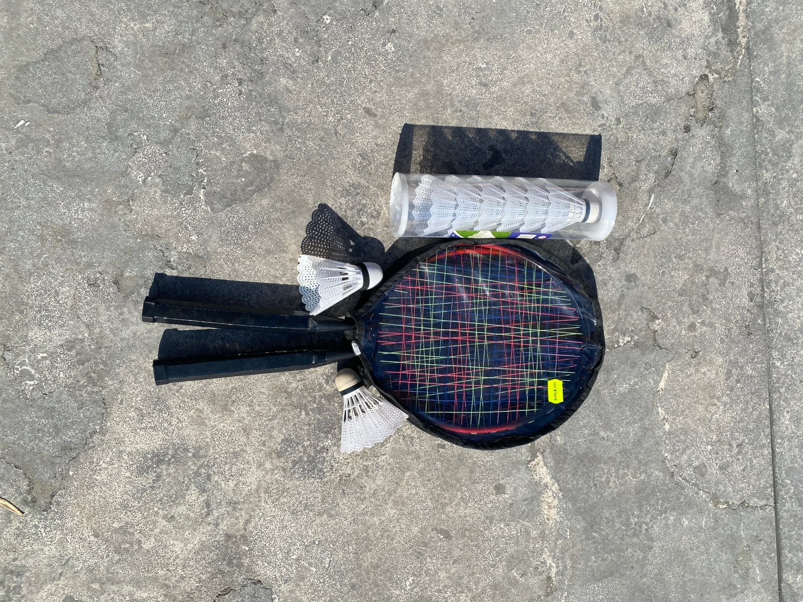 Badmintonset met rackets en shuttles, Ophalen of Verzenden, Gebruikt, Racket(s)