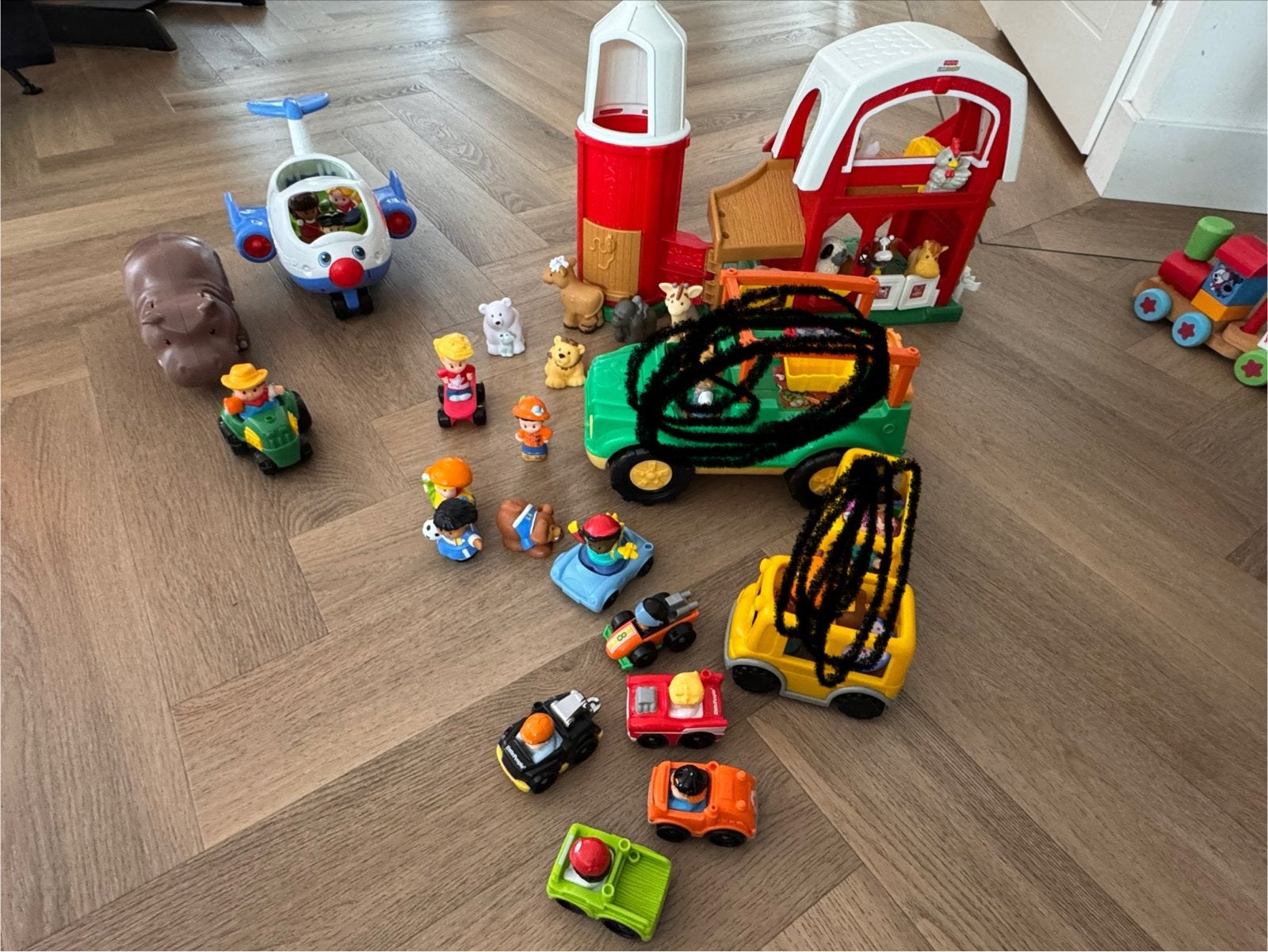Grote set Fisher-Price Little People speelgoed, Ophalen, Gebruikt, Jongen of Meisje