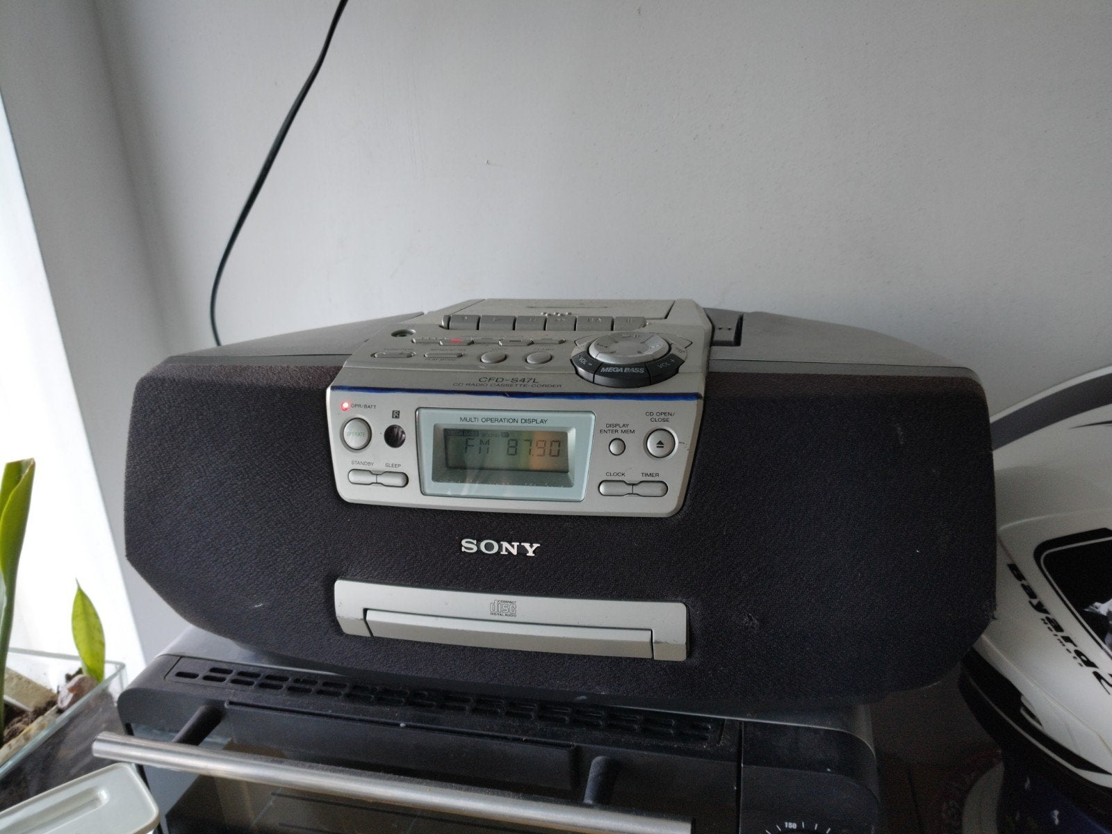 Sony Boombox met CD-speler en Radio, Audio, Tv en Foto, Stereo-sets, Gebruikt, Draagbaar, Ophalen of Verzenden, Tuner of Radio