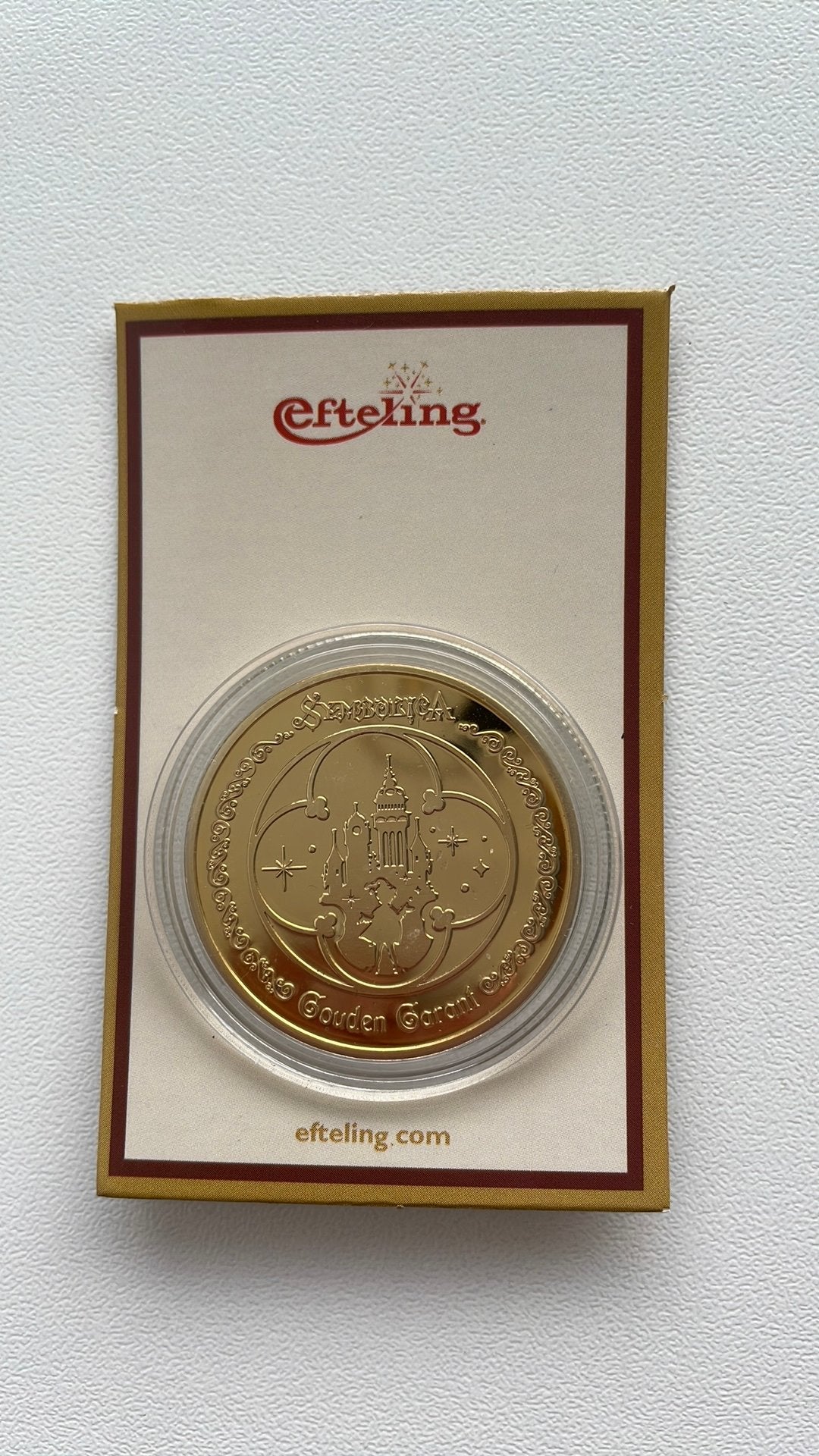 Efteling Munt Symbolica ‘Gouden Garant’, Verzamelen, Efteling, Ophalen of Verzenden, Nieuw, Overige typen