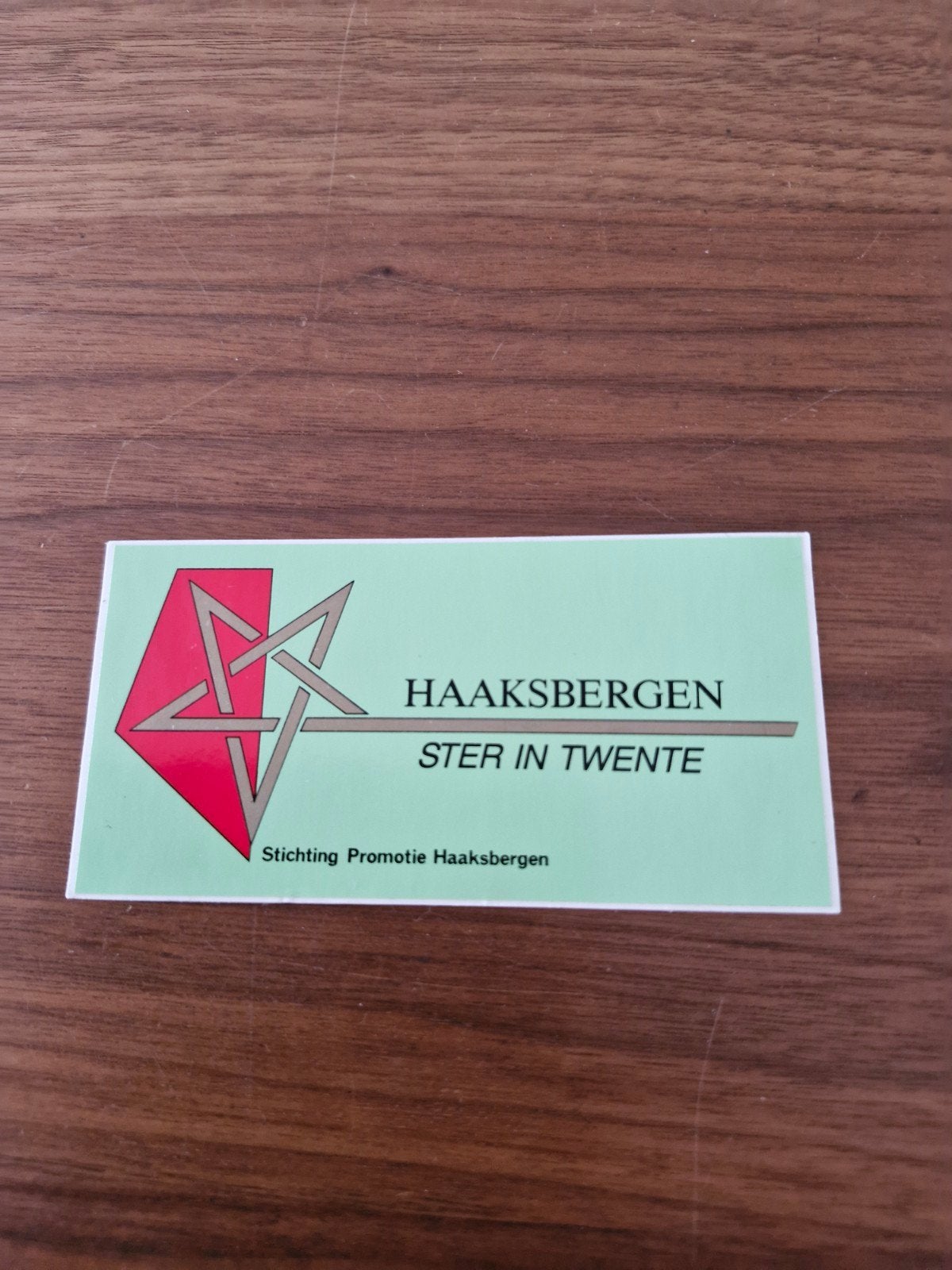 9061 Sticker Haaksbergen Ster in Twente Stichting Promotie, Ophalen of Verzenden, Nieuw, Bedrijf of Vereniging