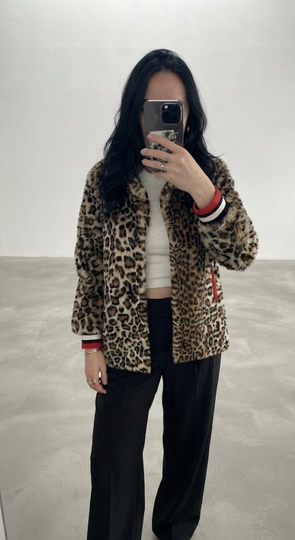 Vingino Luipaard Faux Fur Jas - Maat 152, Verzenden, Zo goed als nieuw, Maat 34 (XS) of kleiner, Meerkleurig
