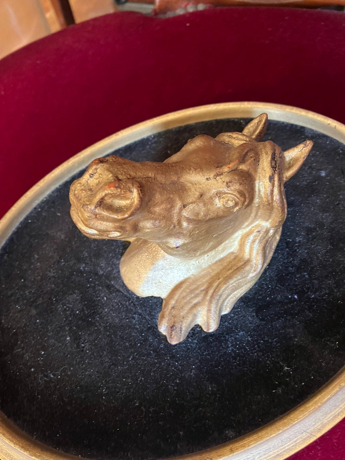 Paardenhoofd op paneel., Ophalen of Verzenden