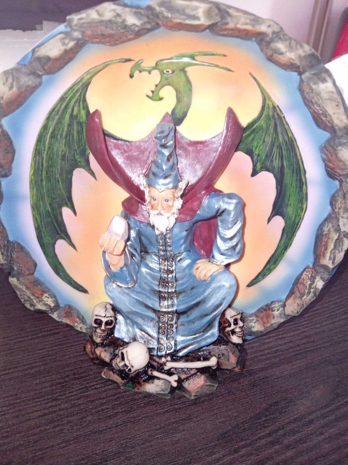 Fantasy Beeldje Tovenaar met Draak - Nieuw in Verpakking, Ophalen of Verzenden, Nieuw, Fantasy