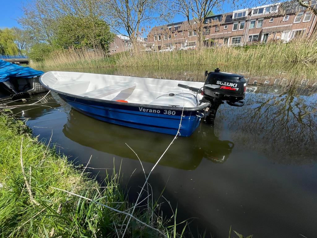 Verano 380 sloep met Suzuki 5 pk kortstaart, Watersport en Boten, Ophalen, Gebruikt, Minder dan 10 pk, Tot 6 meter