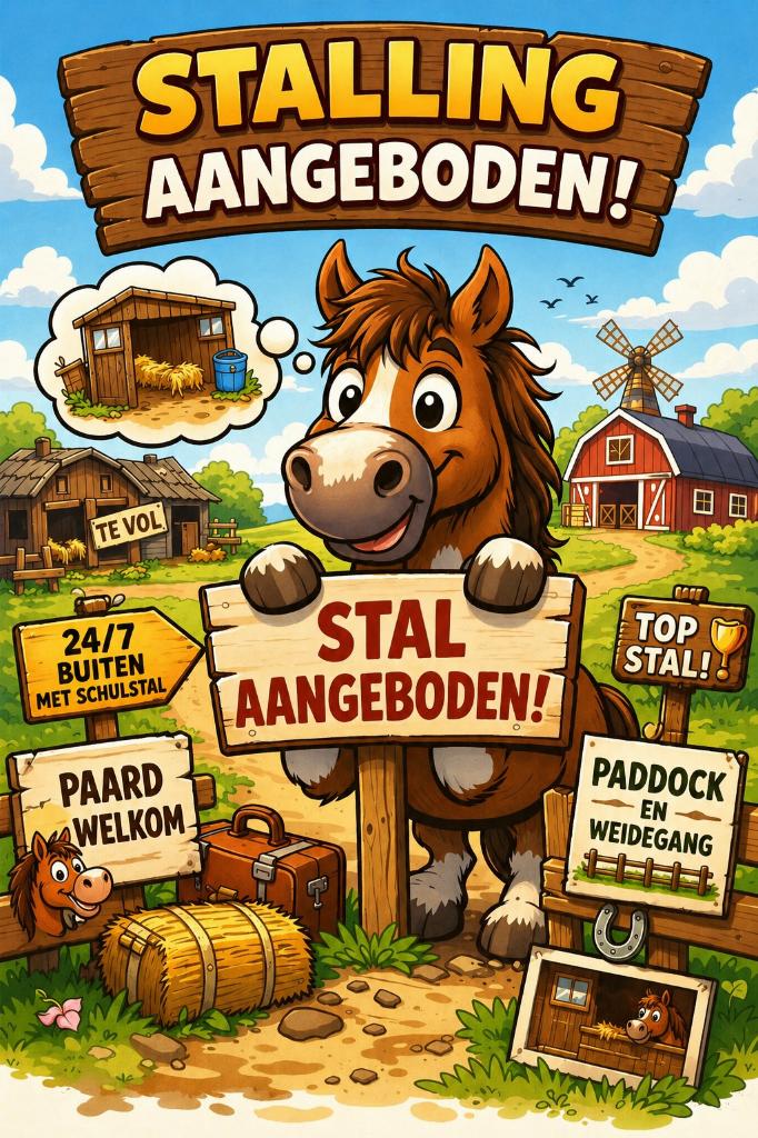 24/7 buiten stalling aangeboden, Weidegang
