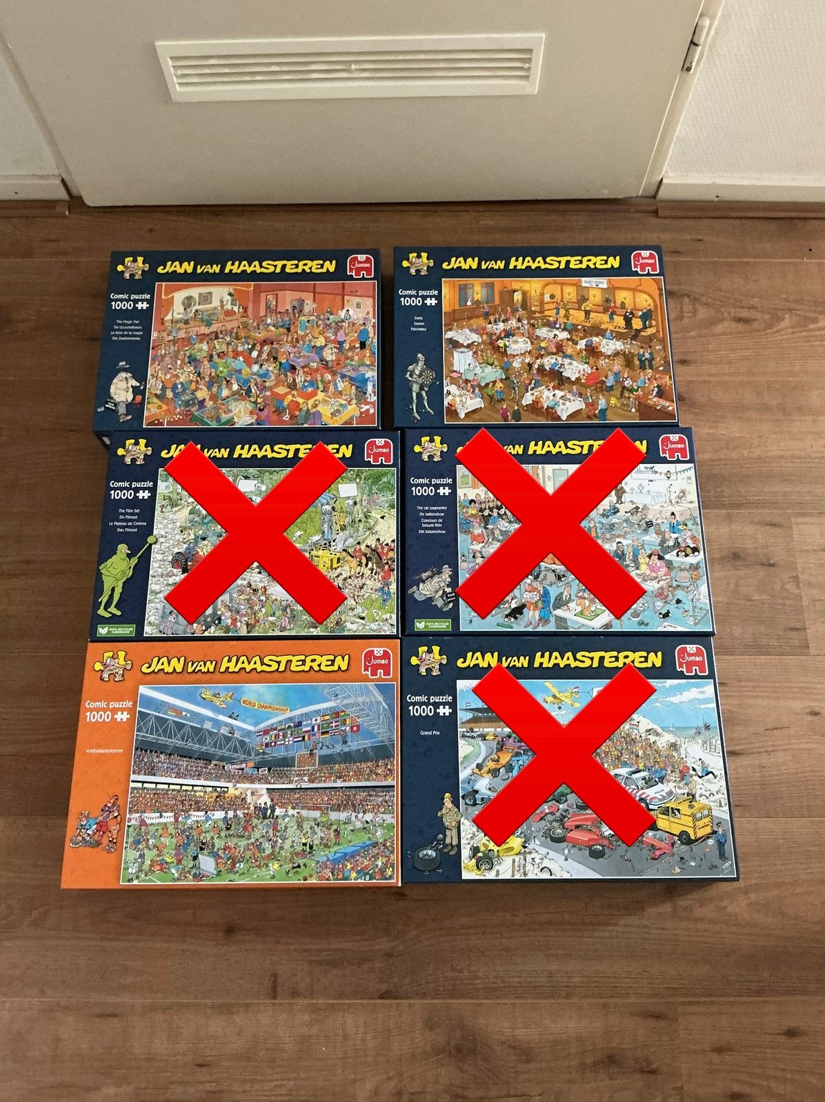 Jan van Haasteren puzzels 1000, Ophalen of Verzenden, 500 t/m 1500 stukjes, Zo goed als nieuw, Legpuzzel