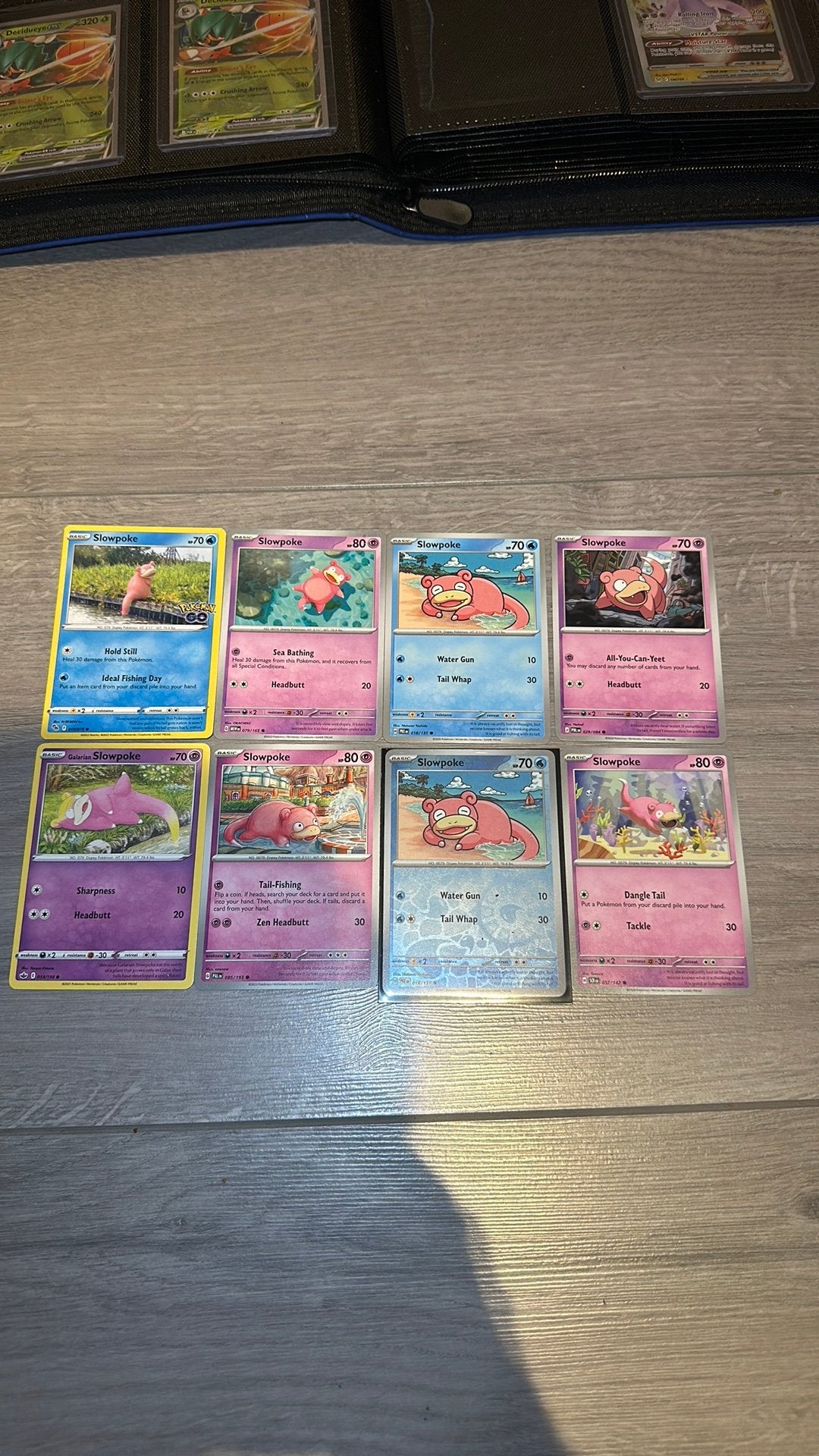 8 verschillende Slowpoke Kaarten, Ophalen of Verzenden, Zo goed als nieuw