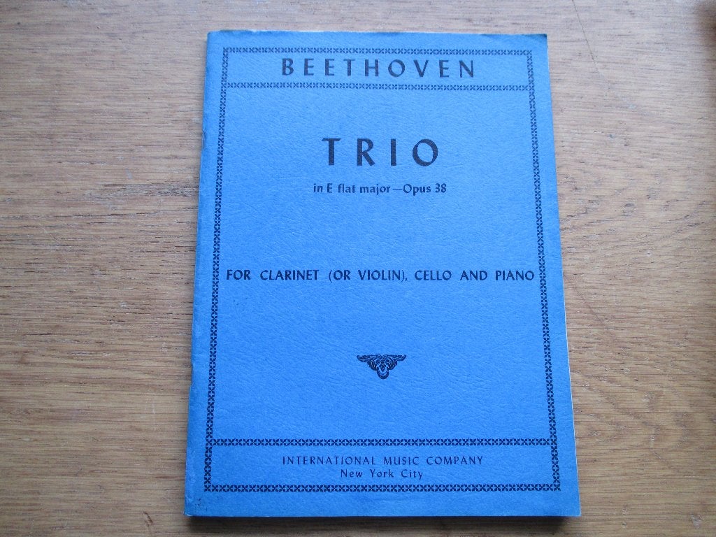 Beethoven Trio in Es-groot, Op. 38 - Klarinet, Cello, Piano, Gebruikt, Klassiek, Ophalen of Verzenden, Piano