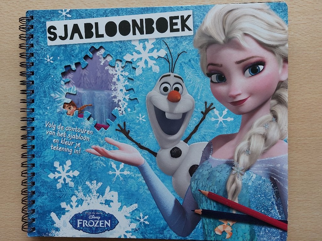 Frozen Sjabloonboek, Hobby en Vrije tijd, Tekenen, Ophalen, Zo goed als nieuw, Boek of Gids