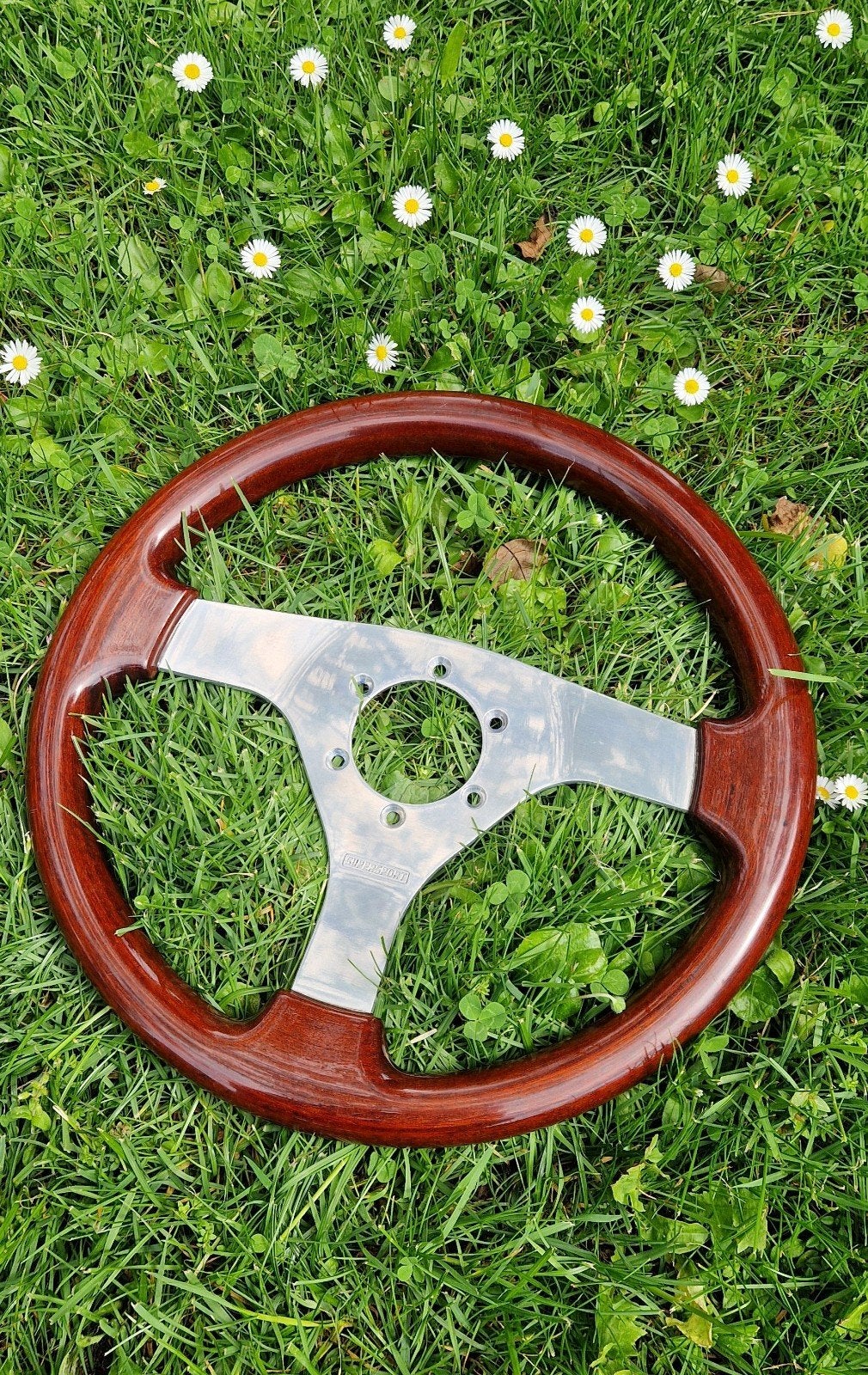 SELM Supersport Houten Stuurwiel 33cm, Auto-onderdelen, Besturing, Ophalen of Verzenden, Gebruikt, Universele onderdelen