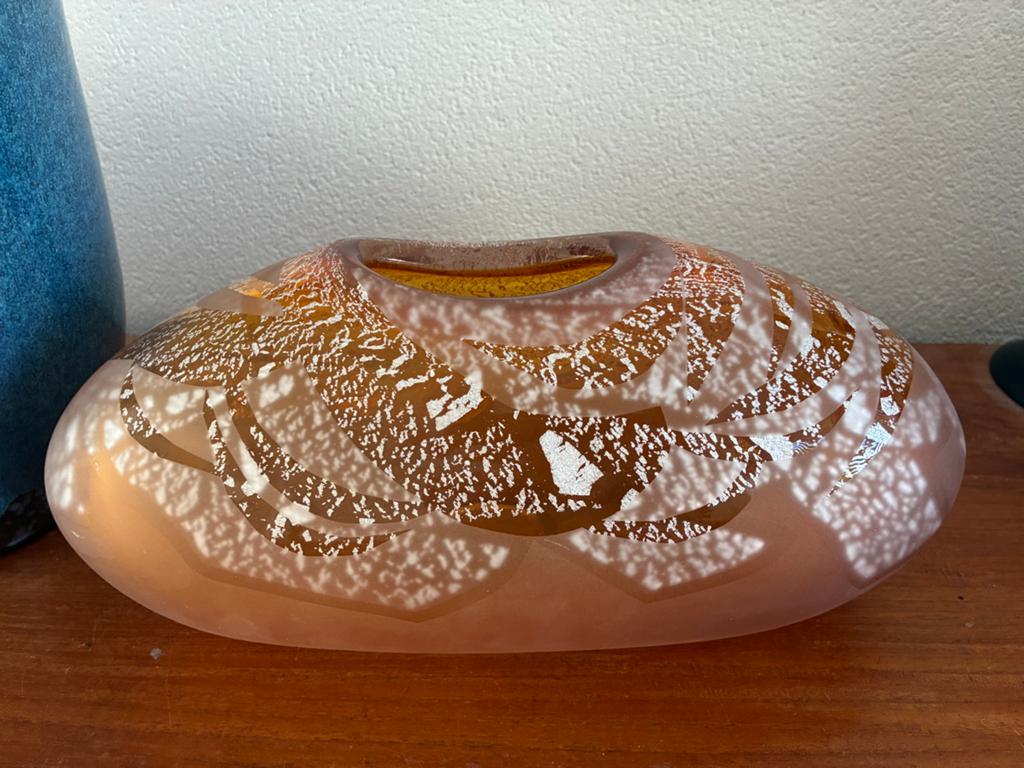 Unieke glazen kunstobject - gesigneerd Saniye Bildircin 2005, Ophalen
