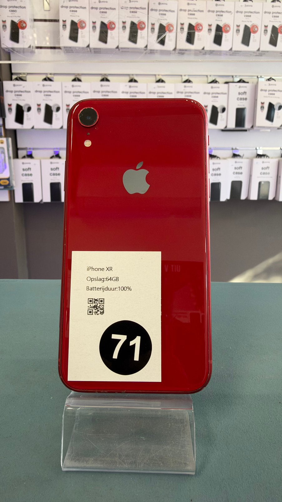 iPhone XR Rood 64GB (71), Telecommunicatie, Apple, IPhone XR, Ophalen of Verzenden, Apple
