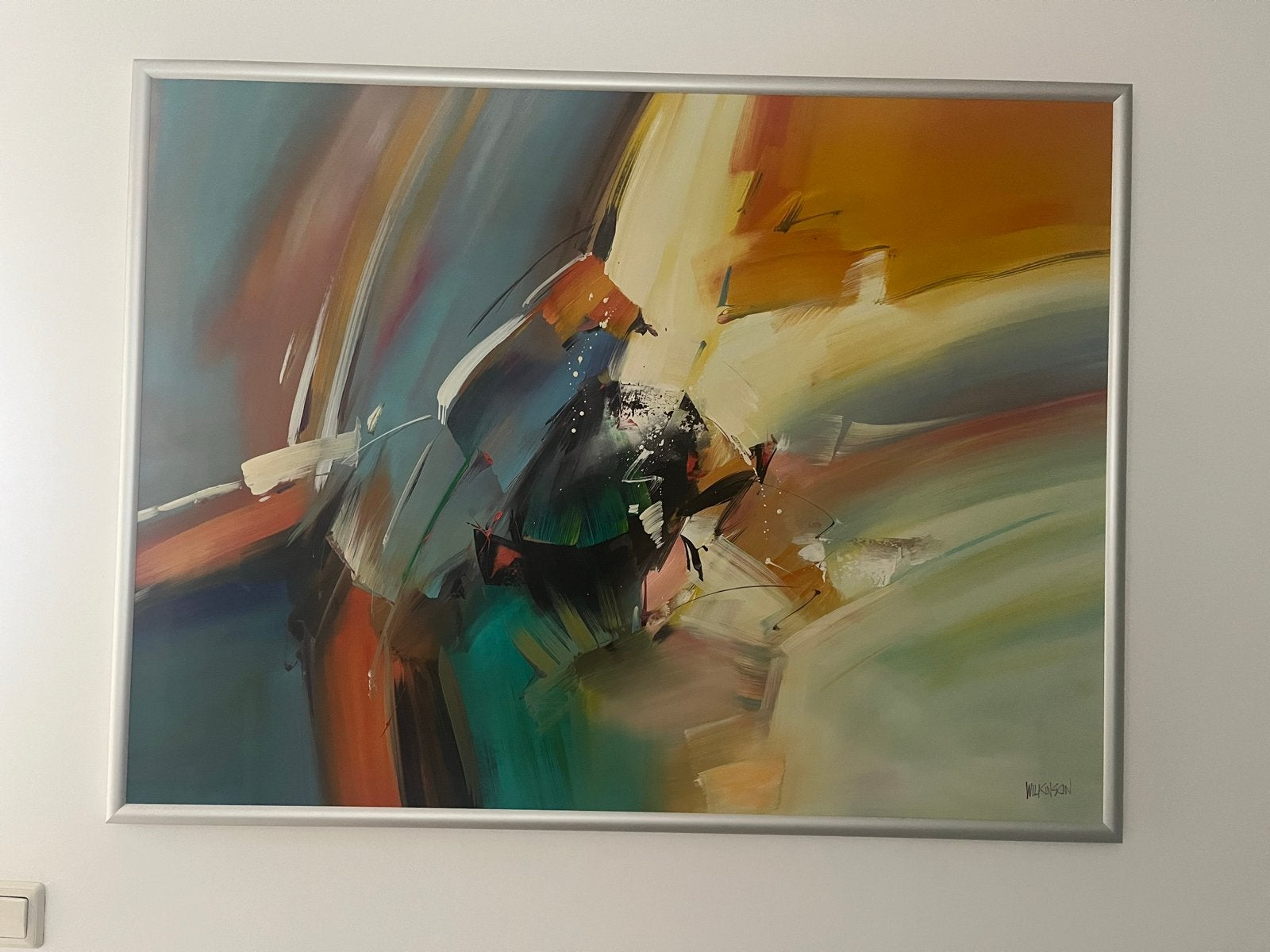 Wilkinson Schilderij - Abstract met Aluminium Lijst, Ophalen