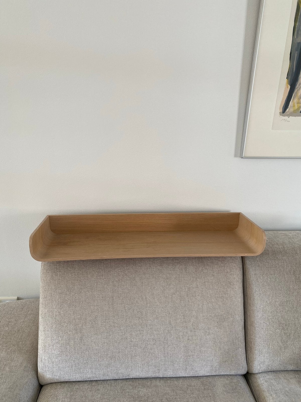 Houten zwevende wandplank 80 x 25 organische rondingen, Ophalen, Zo goed als nieuw
