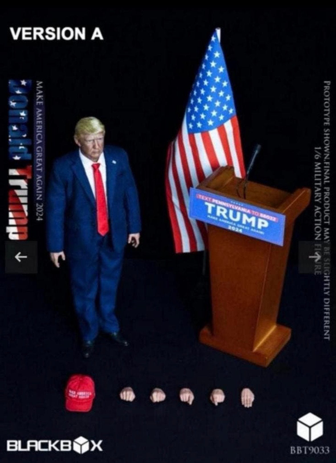 1/6 figuur Donald Trump van Blackbox - deluxe uitvoering, Verzamelen, Ophalen of Verzenden, Zo goed als nieuw