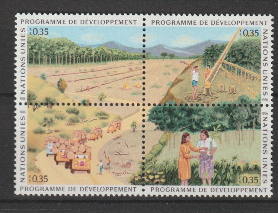TSS Kavel 1510130 VN Geneve PF minr 138-141 blok bossen, Ophalen, Overige landen, Postfris