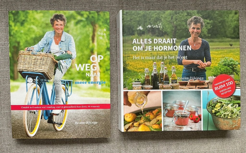 Boeken Rineke Dijkinga , energie en hormonen, Ophalen of Verzenden, Zo goed als nieuw, Gezondheid en Conditie, Rineke Dijkinga