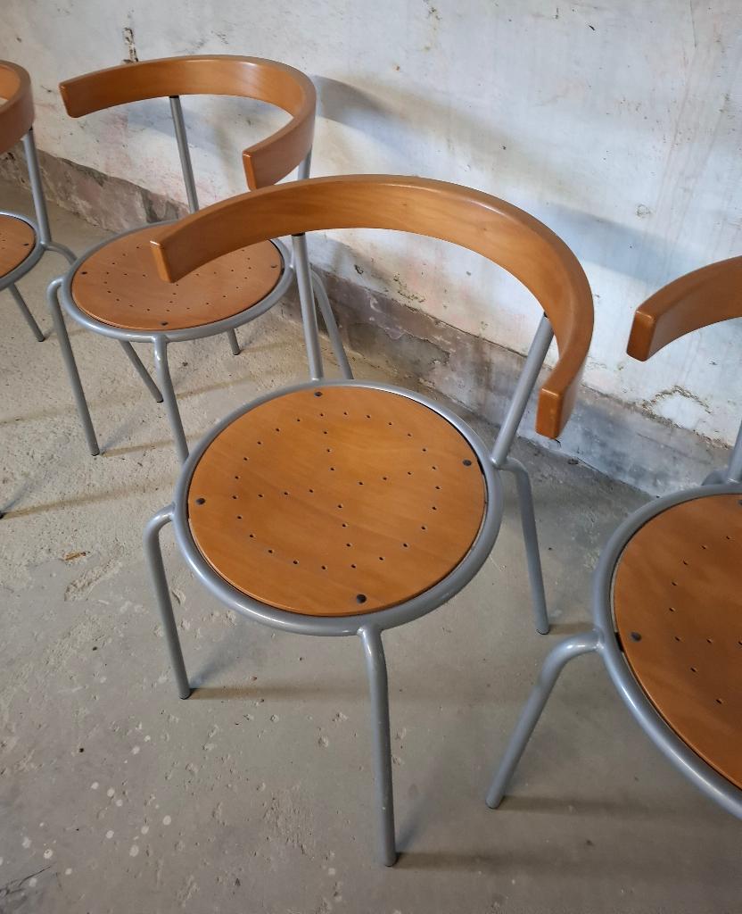 vintage Ikea stoelen, Ophalen, Gebruikt, Hout, Vier