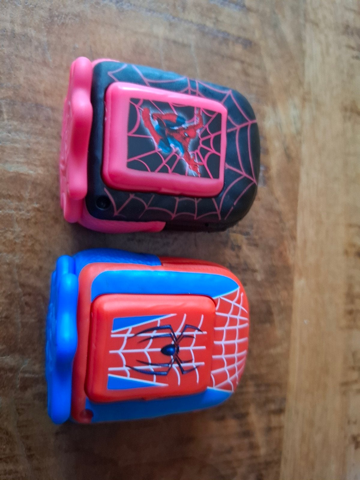 Spiderman fietsbel set - rood/zwart en blauw/rood, Kinderen en Baby's, Speelgoed | Overig, Ophalen of Verzenden, Gebruikt, Jongen