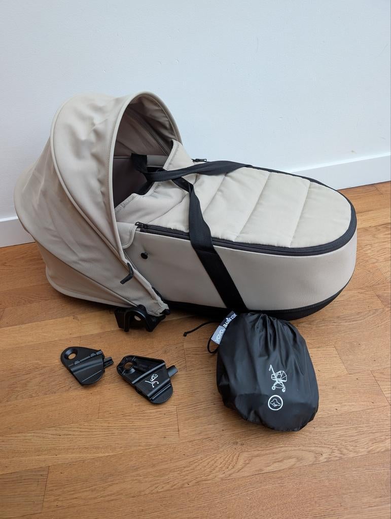 Yoyo bassinet, adapters, regenhoes - Taupe, Ophalen, Gebruikt, Overige merken, Met reiswieg