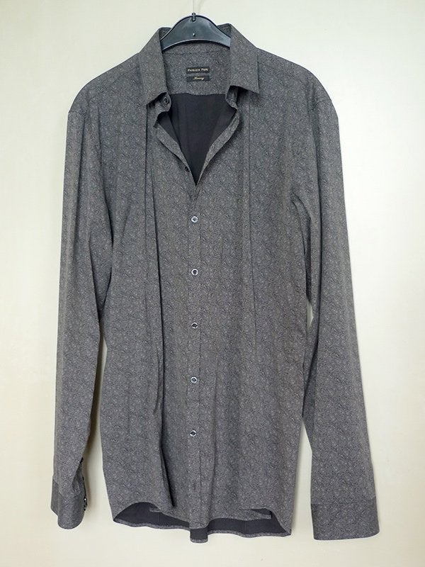 Patrizia Pepe overhemd, Jimmy, Luxury, paisley print, mt 52, Blauw, Ophalen of Verzenden, Zo goed als nieuw, Halswijdte 41/42 (L)