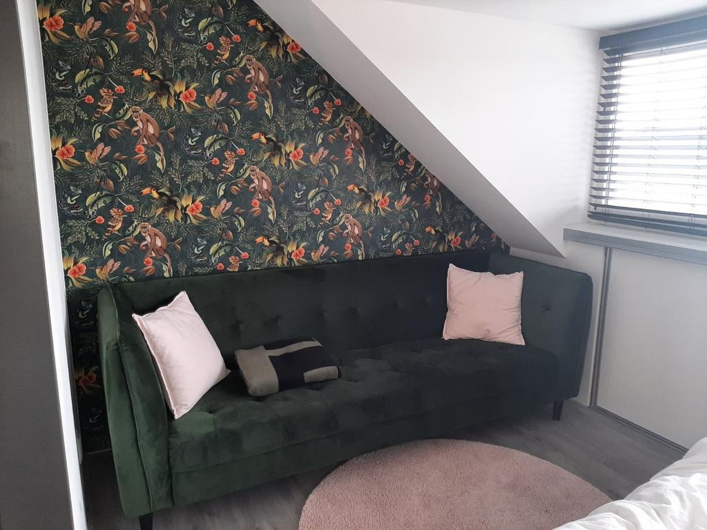 Slaapbank velours, Ophalen, 75 tot 100 cm