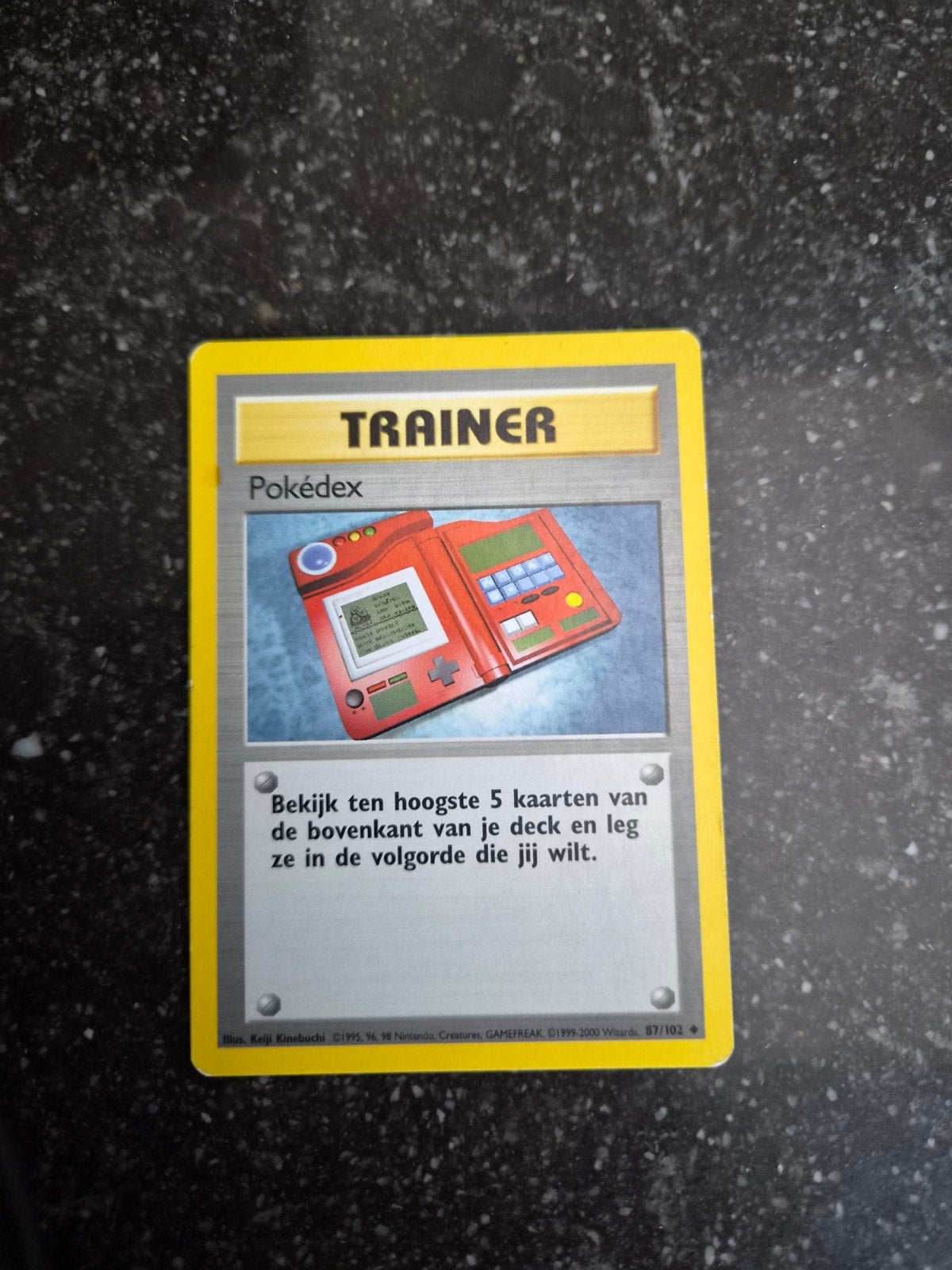 Pokemon Pokedex Trainer Kaart - Nederlands, Ophalen of Verzenden, Zo goed als nieuw, Losse kaart
