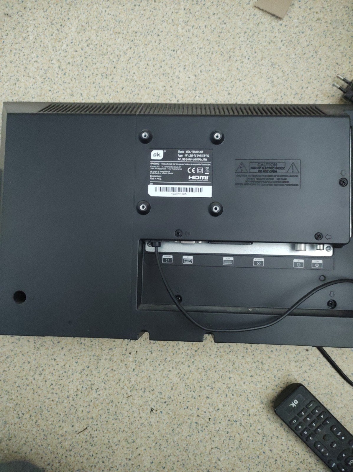 OK. ODL 19600B-DB 19 inch LCD TV met afstandsbediening, Overige merken, Ophalen of Verzenden, Zo goed als nieuw, 40 tot 60 cm