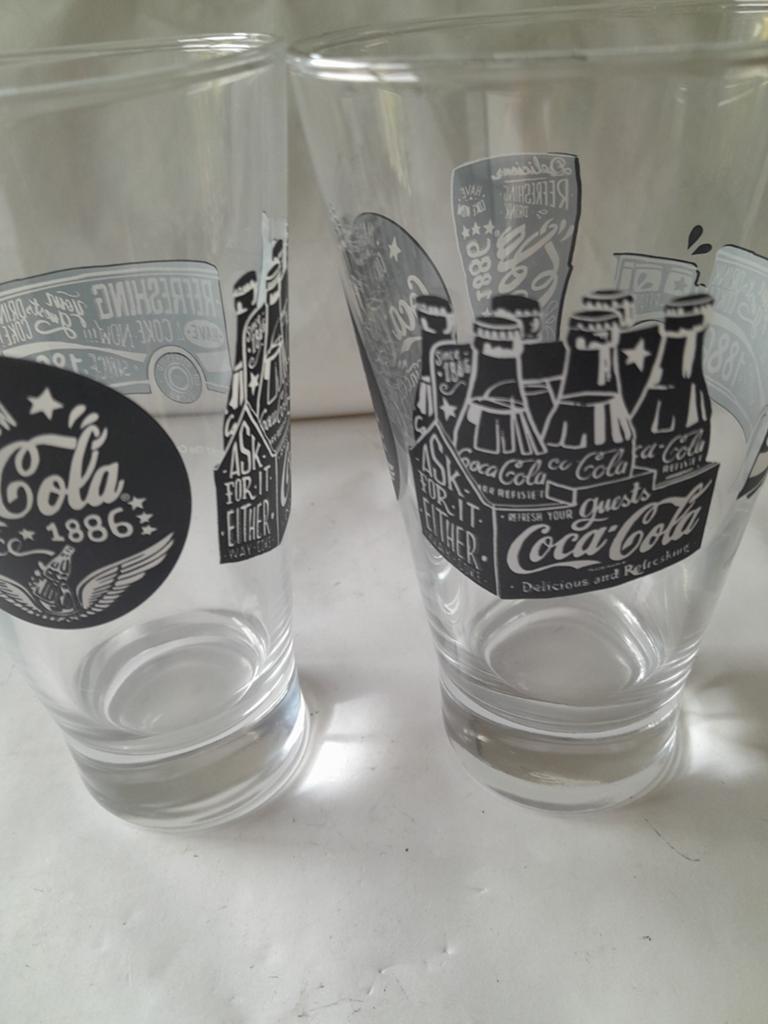 Set van 2 Coca-Cola glazen - Vintage stijl, Ophalen of Verzenden