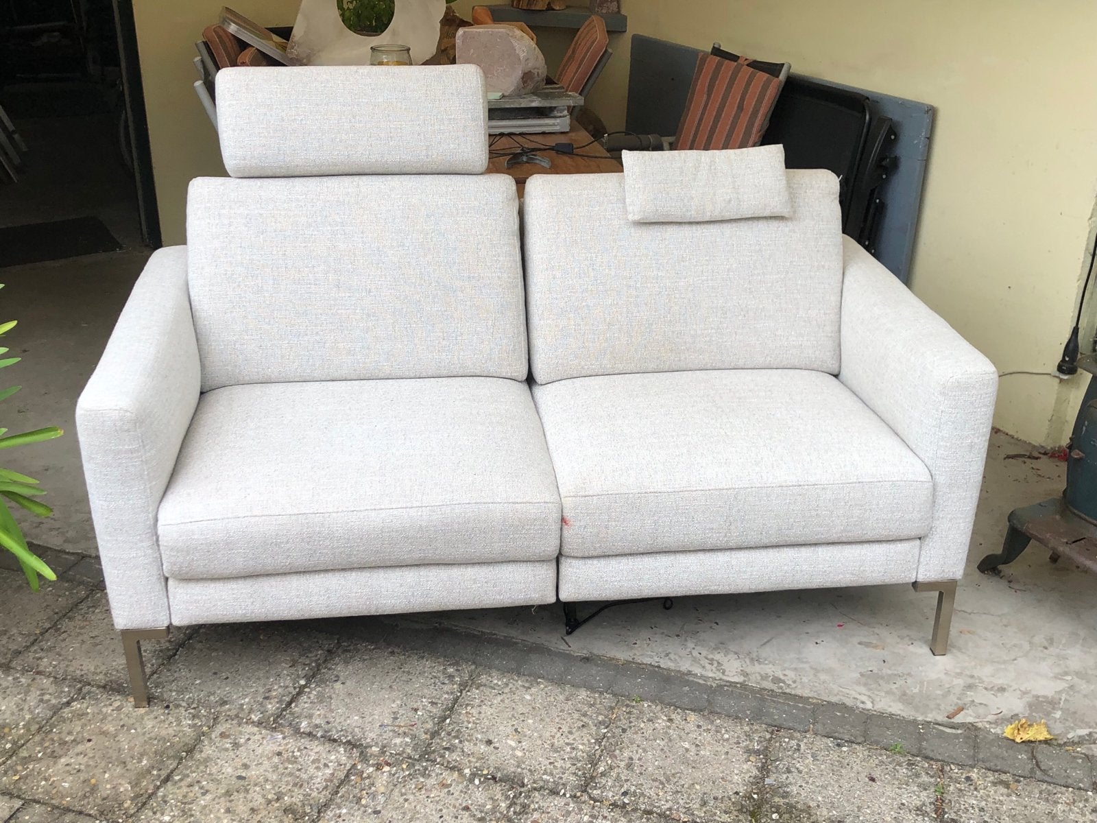 Comfortabele 2-zitsbank met relaxfunctie, Ophalen, 150 tot 200 cm, 75 tot 100 cm, Rechte bank