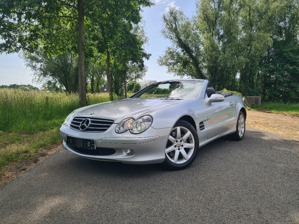 Mercedes-Benz SL500 V8 2002 Roadster Grijs Youngtimer 1eLak, Auto's, Automaat, Achterwielaandrijving, 8 cilinders, Cabriolet