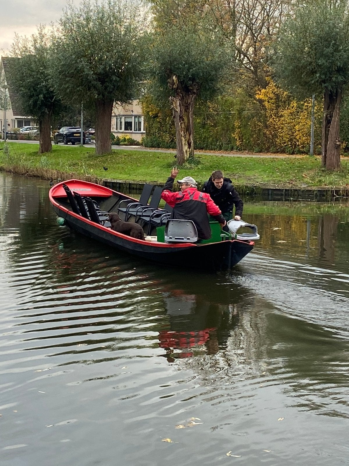 Grote in goede staat polderschuit / vlet met 14 zitplaatsen., Staal, Rondzit, Tot 1.00 meter, Diesel