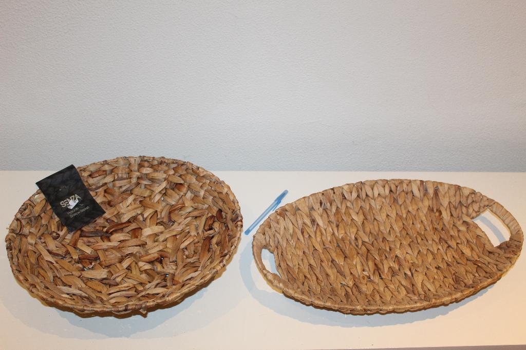 Senza & bananenblad schalen -  2 Schalen, Schaal, Rond, Ophalen of Verzenden, Zo goed als nieuw