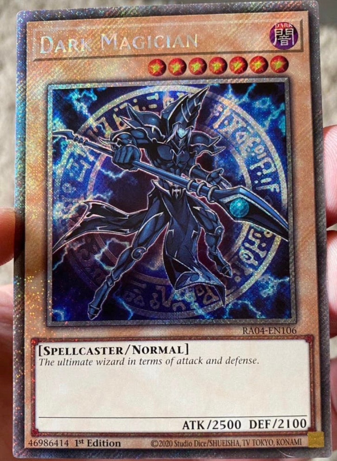 Yu-Gi-Oh! Dark Magician RA04 1st Edition Mint !, Hobby en Vrije tijd, Verzamelkaartspellen | Yu-gi-Oh!, Ophalen of Verzenden, Zo goed als nieuw