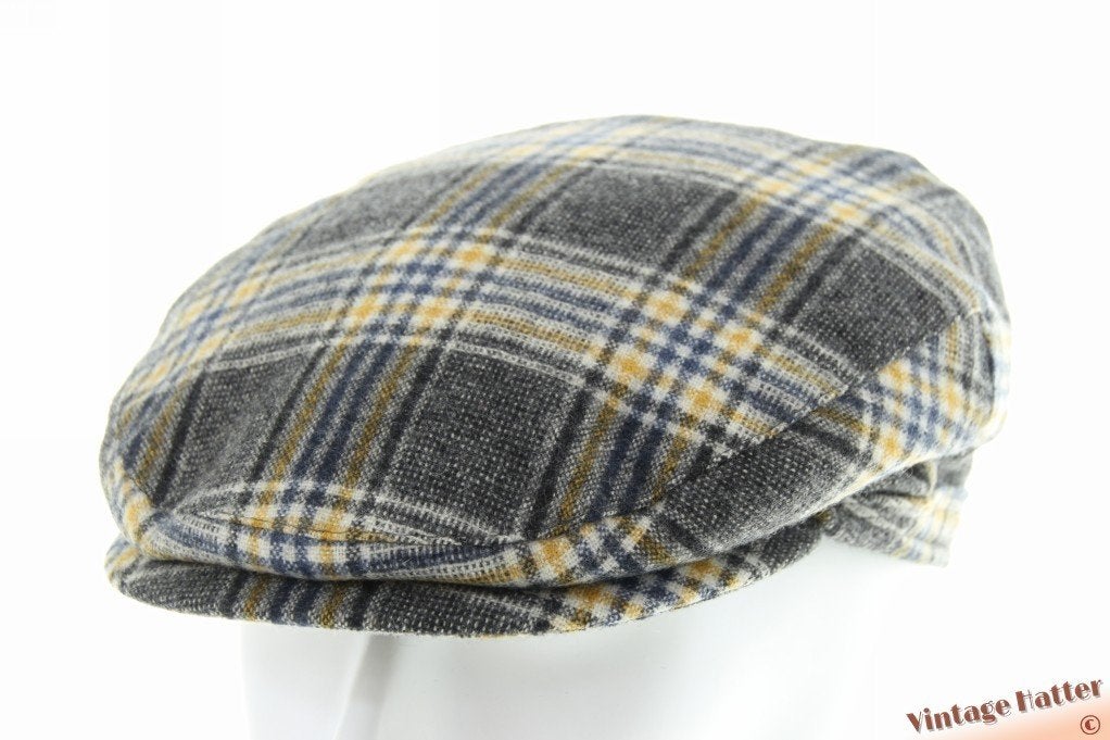 Vintage Platte pet Mayser Uranus grijs geel katoen mix 58, Ophalen of Verzenden, 58 of 59 cm (L, 7¼ of ⅜ inch), Mayser - Uranus